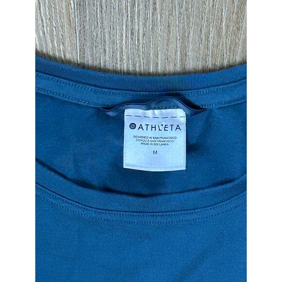 Athleta Air‎ Out Cinch Tee Shirt in Jay Blue Size M - Picture 4 of 7